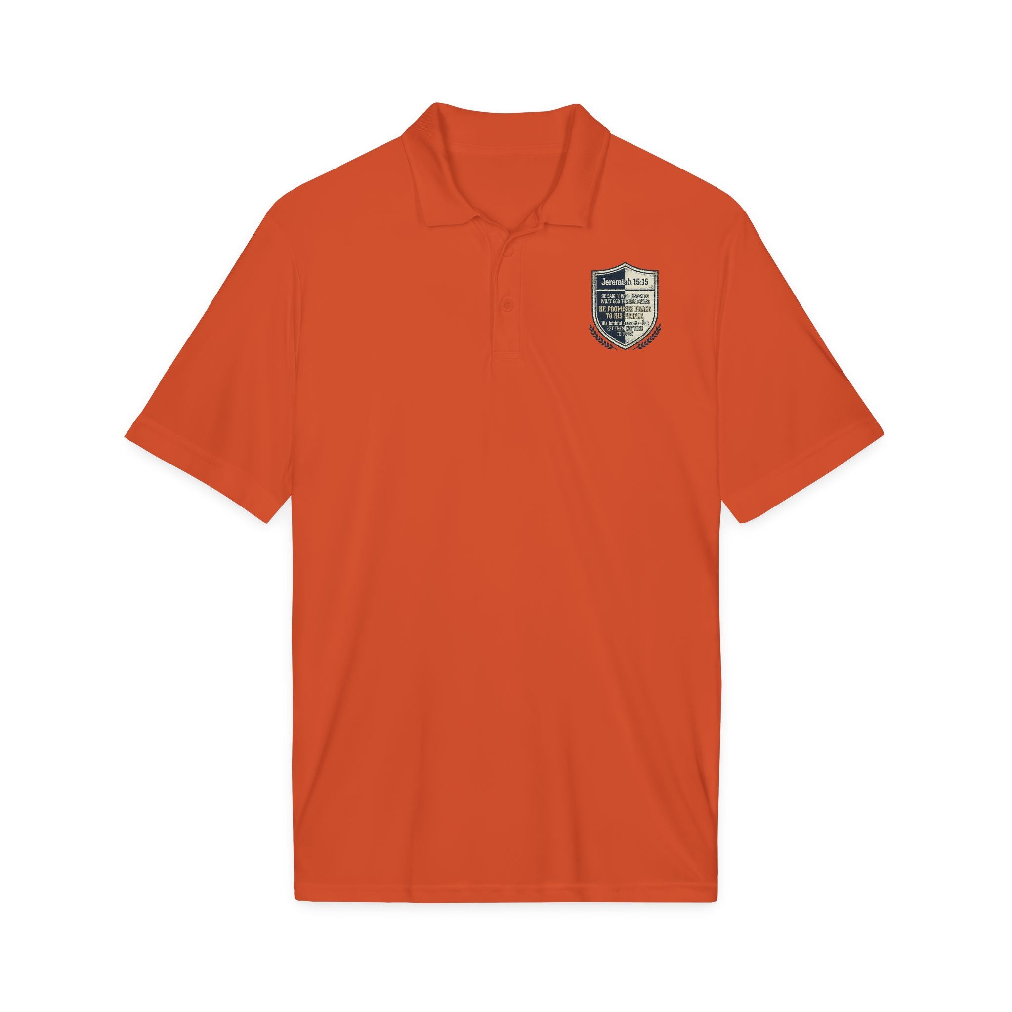 Embroidered Christian Polo Shirt – Vintage Shield Crest