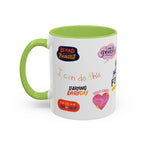 Motivational Sticker Collage Coffee Mug – Ceramic Accent