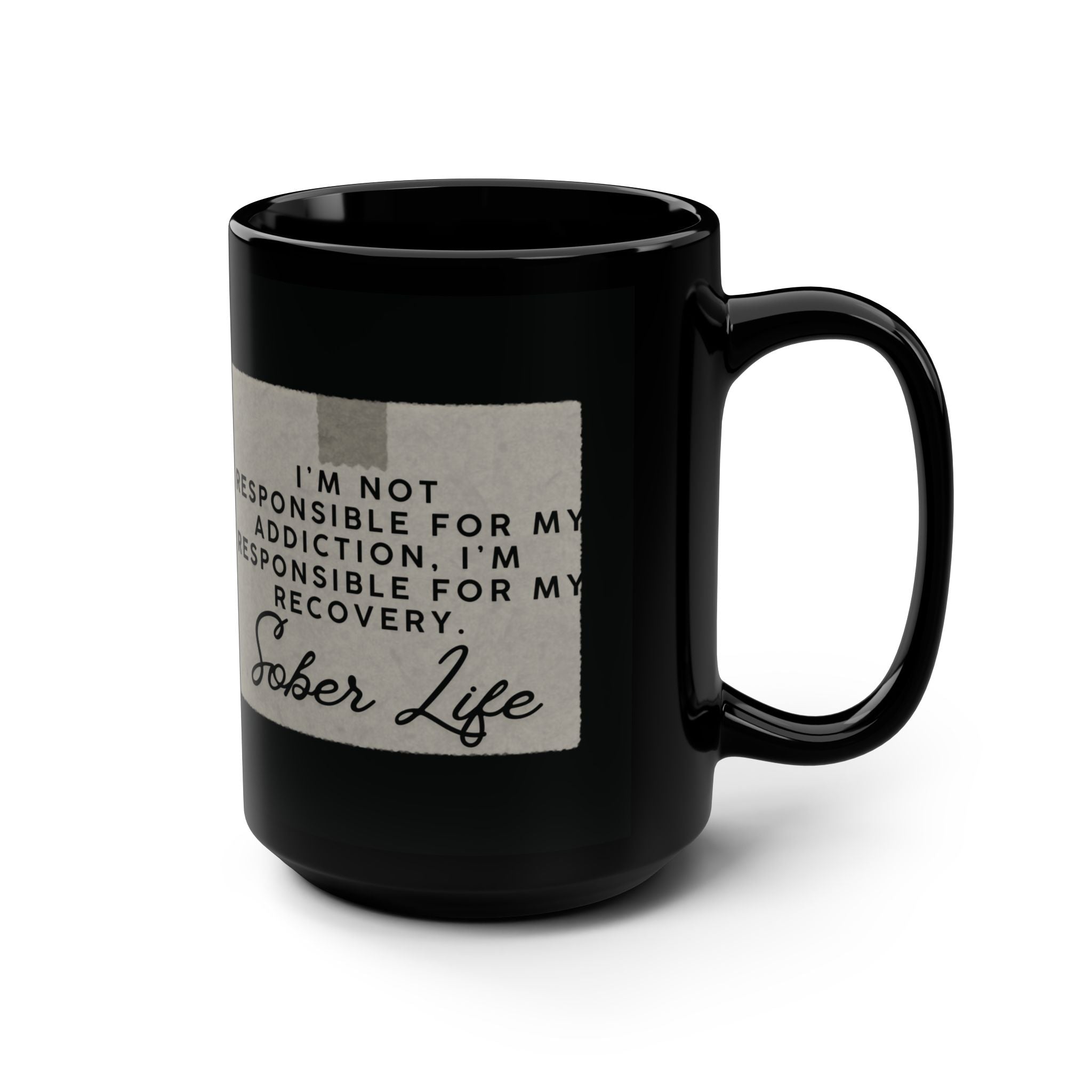 Sober Recovery Ceramic Mug – 15oz Inspirational Cup