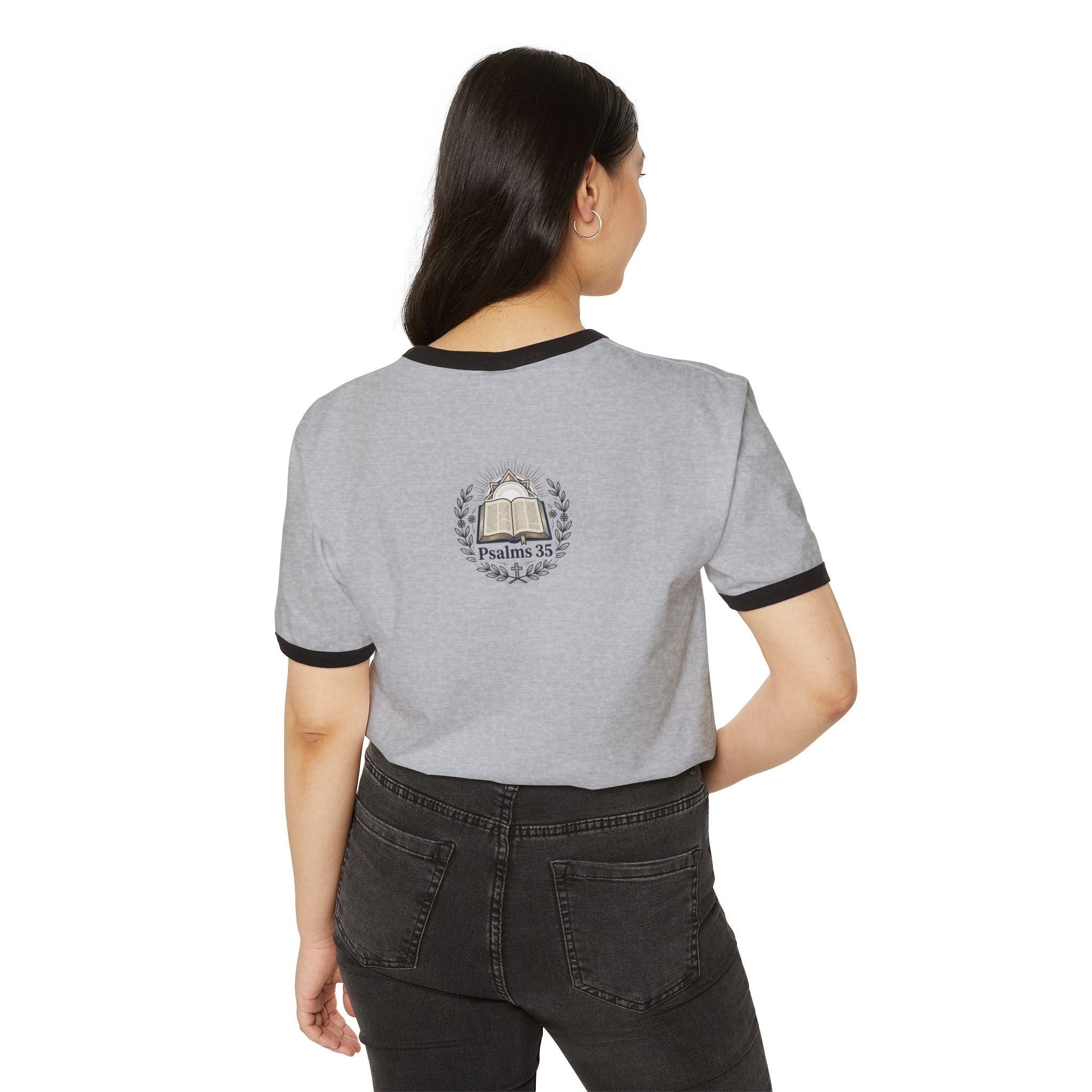 “God Goes With You” Christian Cotton Ringer T-Shirt