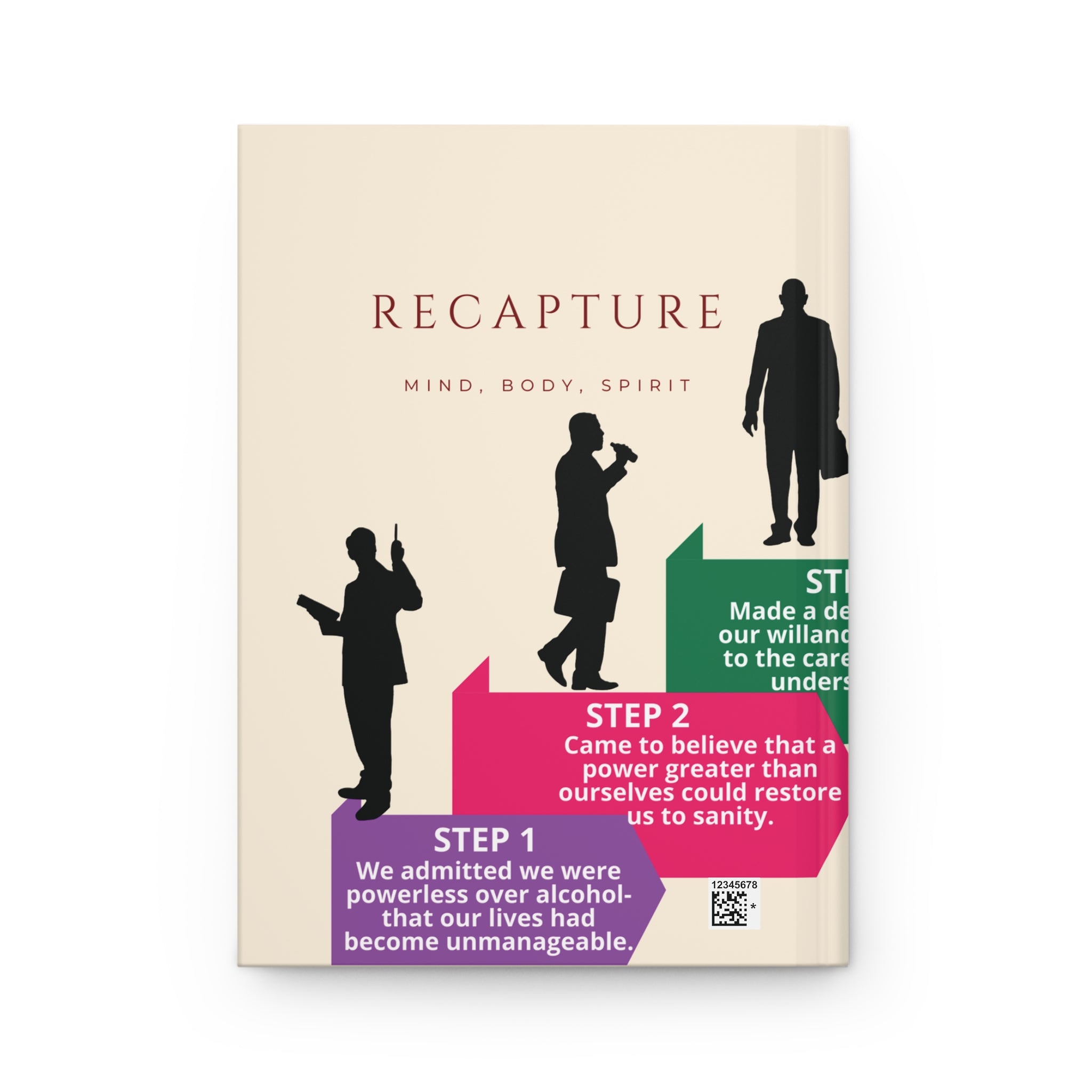 Recovery Steps Hardcover Journal — "Working the Steps of Recovery" Matte