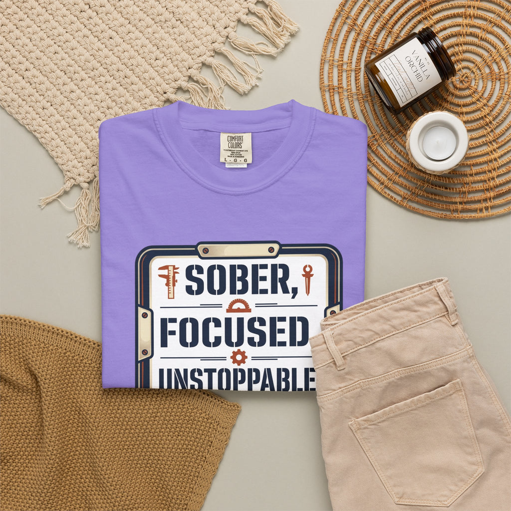 Sober Focused Unstoppable Graphic Tee – Relaxed Fit