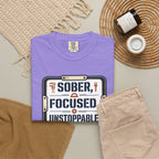 Sober Focused Unstoppable Graphic Tee – Relaxed Fit