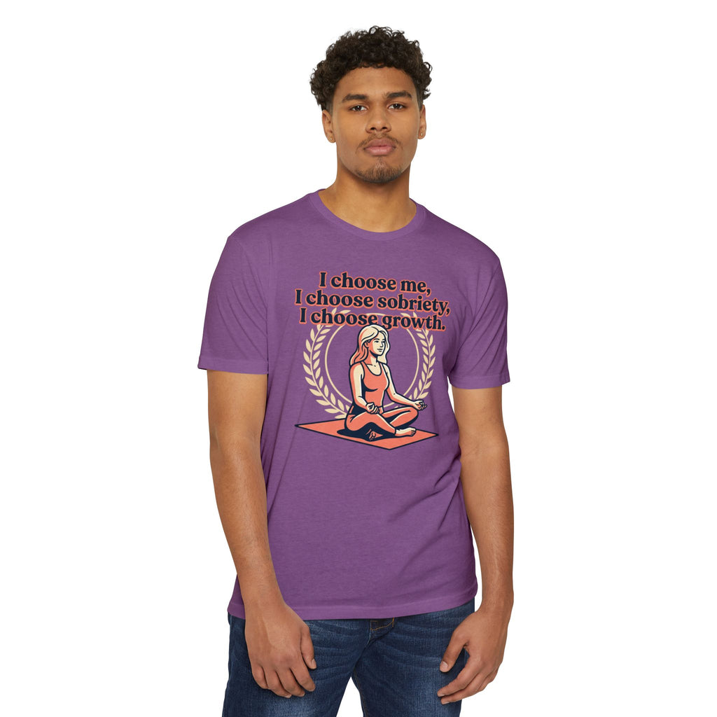 Sobriety And Self-Growth Yoga T-Shirt – Mindful Quote