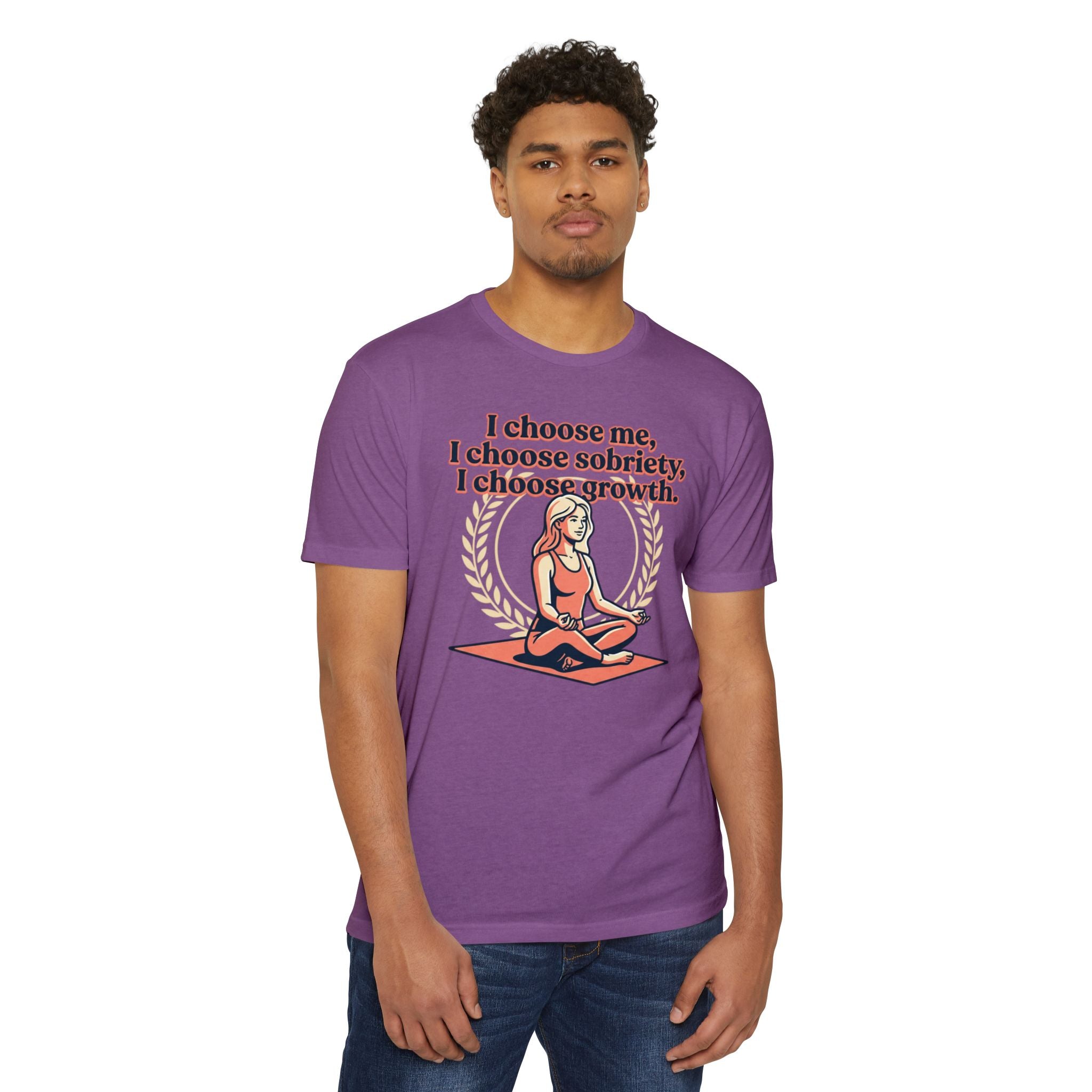 Sobriety And Self-Growth Yoga T-Shirt – Mindful Quote