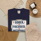 Sober Focused Unstoppable Graphic Tee – Relaxed Fit