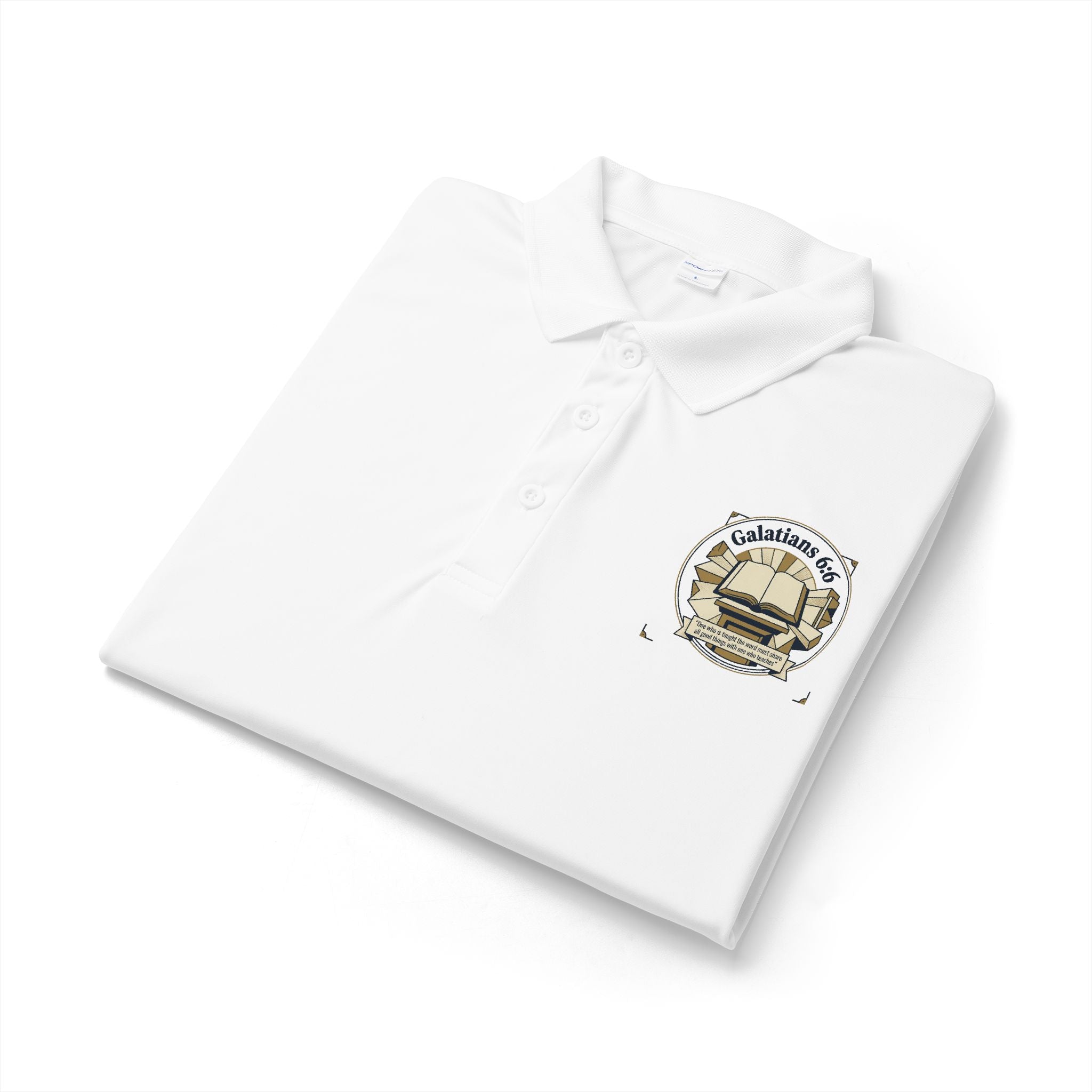 Bible Verse Polo Shirt – Lightweight Faith-Inspired Top