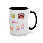 Motivational Sticker Collage Coffee Mug – Ceramic Accent