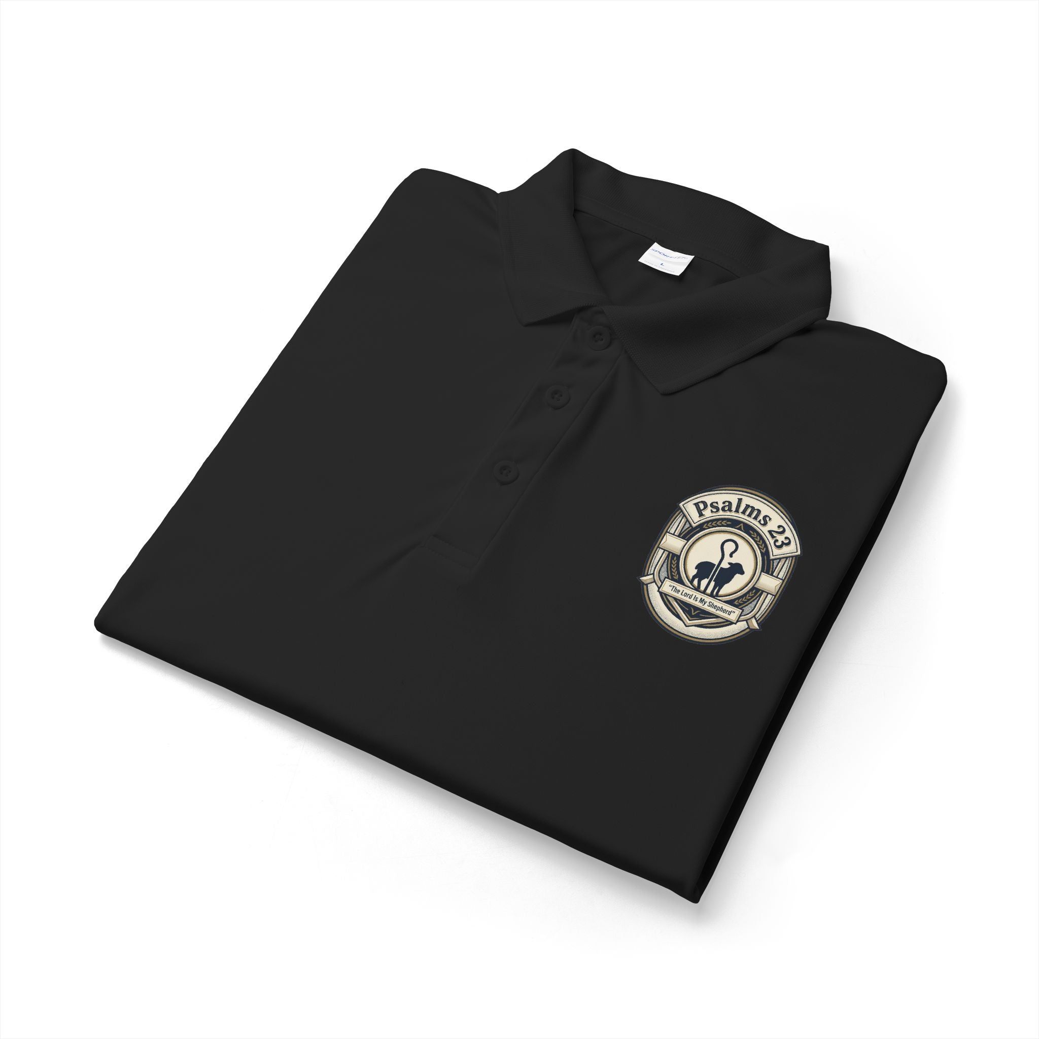 Psalms 23 Embroidered Polo Shirt – Lightweight & Quick-Dry