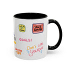 Motivational Sticker Collage Coffee Mug – Ceramic Accent