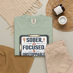 Sober Focused Unstoppable Graphic Tee – Relaxed Fit