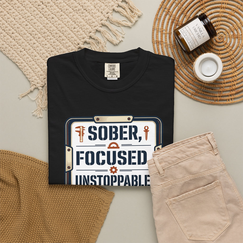 Sober Focused Unstoppable Graphic Tee – Relaxed Fit