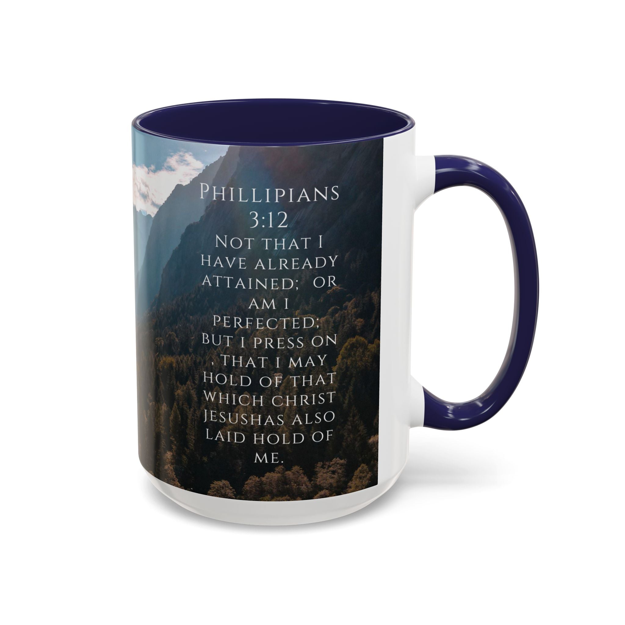 Philippians Bible Verse Mountain Mug – Ceramic Accent Cup