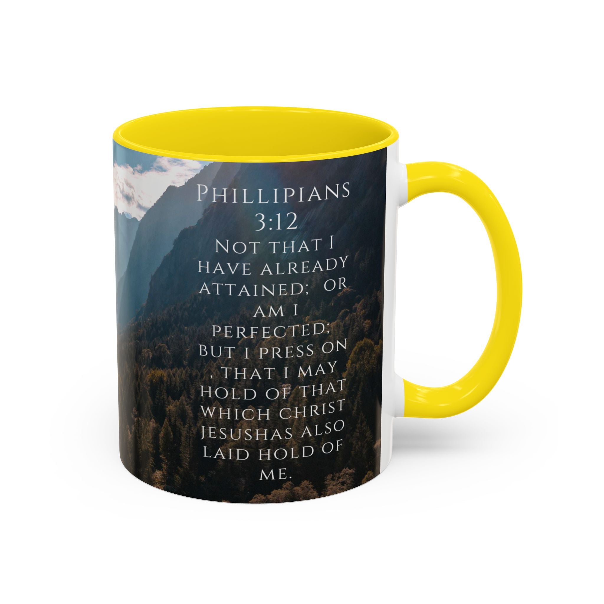 Philippians Bible Verse Mountain Mug – Ceramic Accent Cup