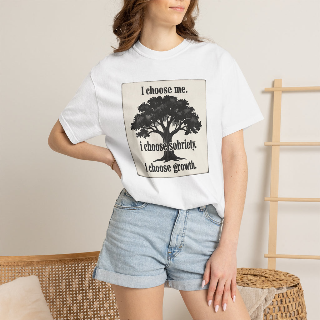 Sobriety Recovery T-Shirt – I Choose Me Tree Design