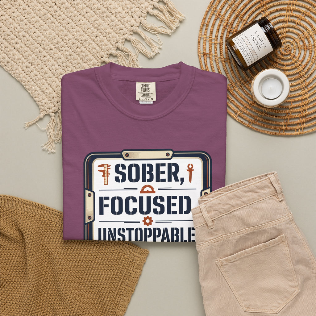 Sober Focused Unstoppable Graphic Tee – Relaxed Fit