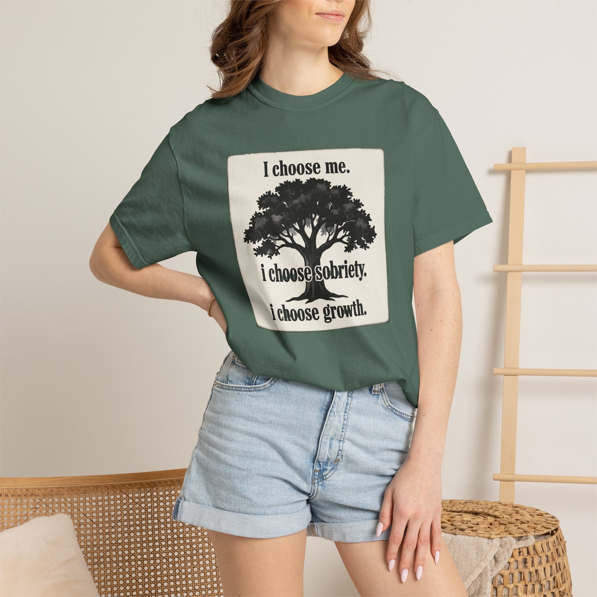 Sobriety Recovery T-Shirt – I Choose Me Tree Design