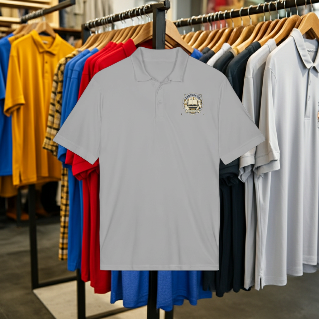 Bible Verse Polo Shirt – Lightweight Faith-Inspired Top