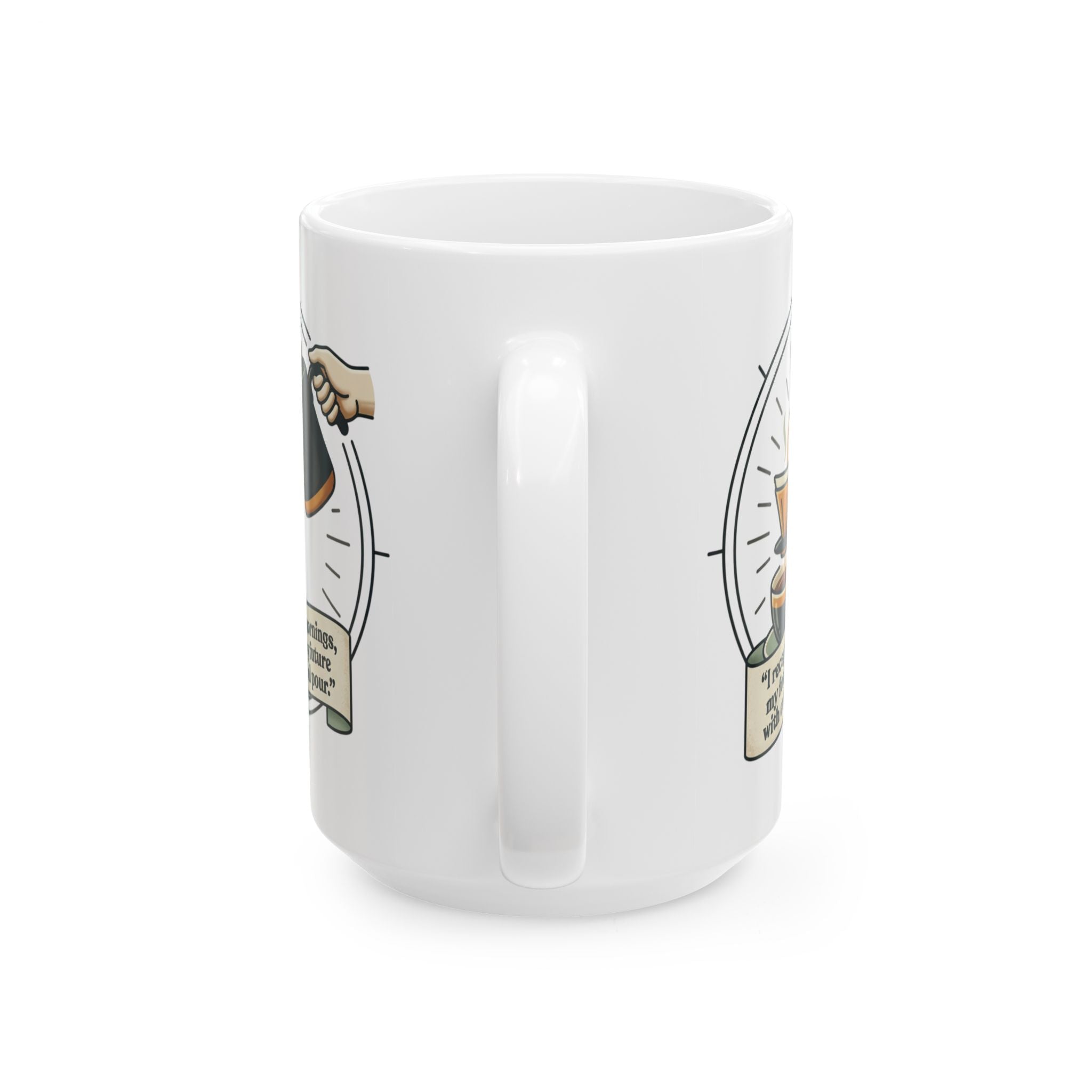 Coffee Mug — "My Opinions Are Like Swords" Illustrated Ceramic Mug (11oz & 15oz)