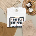 Sober Focused Unstoppable Graphic Tee – Relaxed Fit