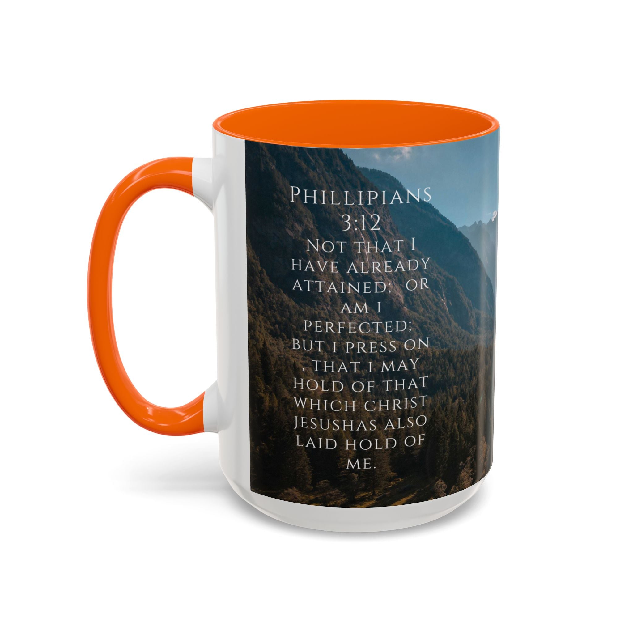 Philippians Bible Verse Mountain Mug – Ceramic Accent Cup