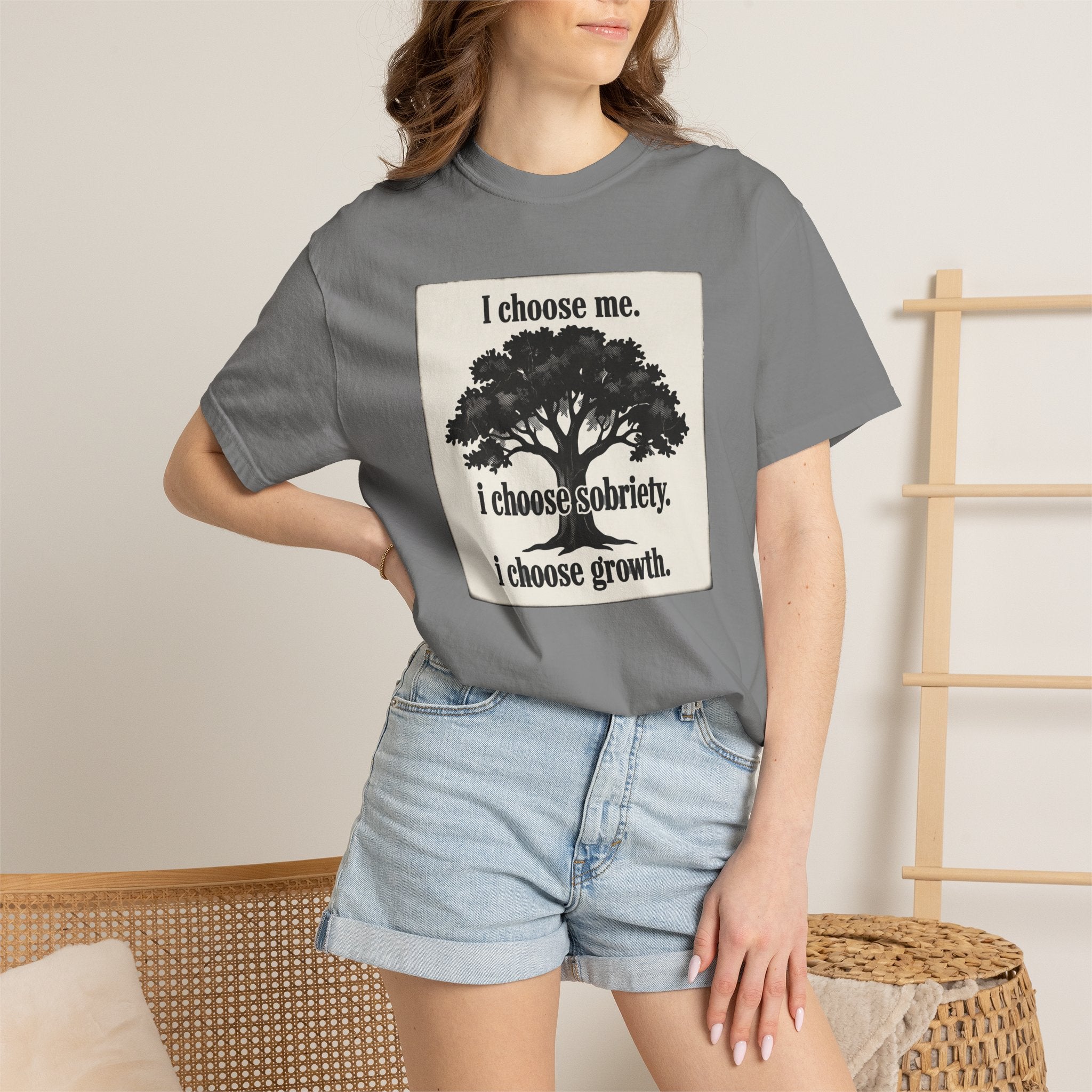Sobriety Recovery T-Shirt – I Choose Me Tree Design