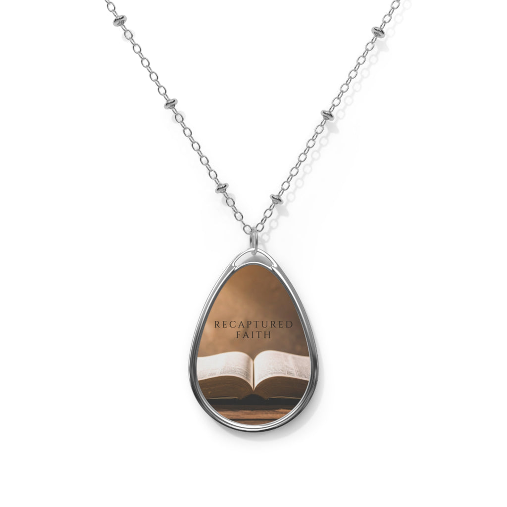 Sobriety Recovery Oval Necklace By Grace I’m Found