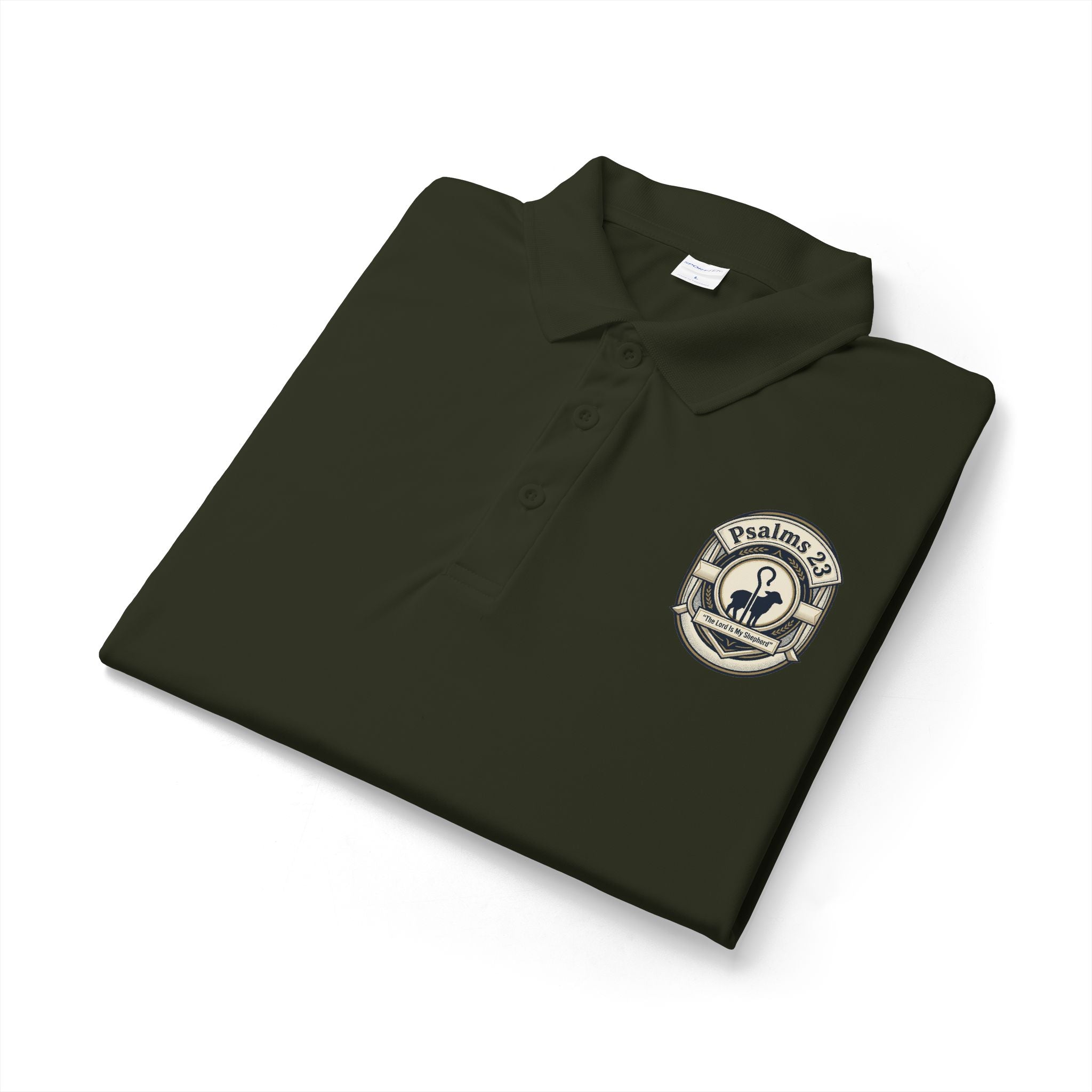 Psalms 23 Embroidered Polo Shirt – Lightweight & Quick-Dry