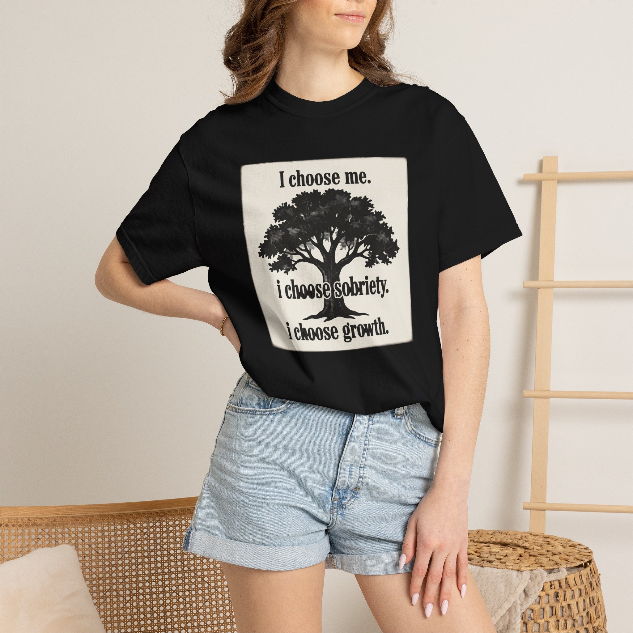 Sobriety Recovery T-Shirt – I Choose Me Tree Design