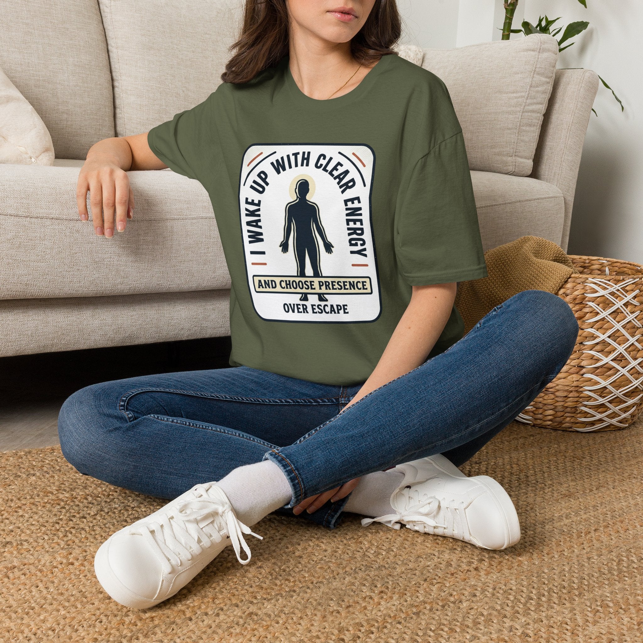 I Wake Up With Clear Energy Mindful Graphic T-Shirt