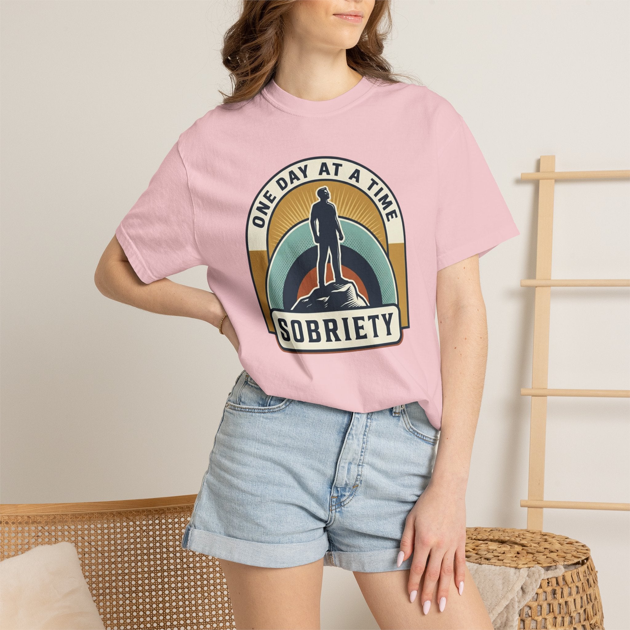 Living Sober Grateful Reminder Heavyweight T-Shirt