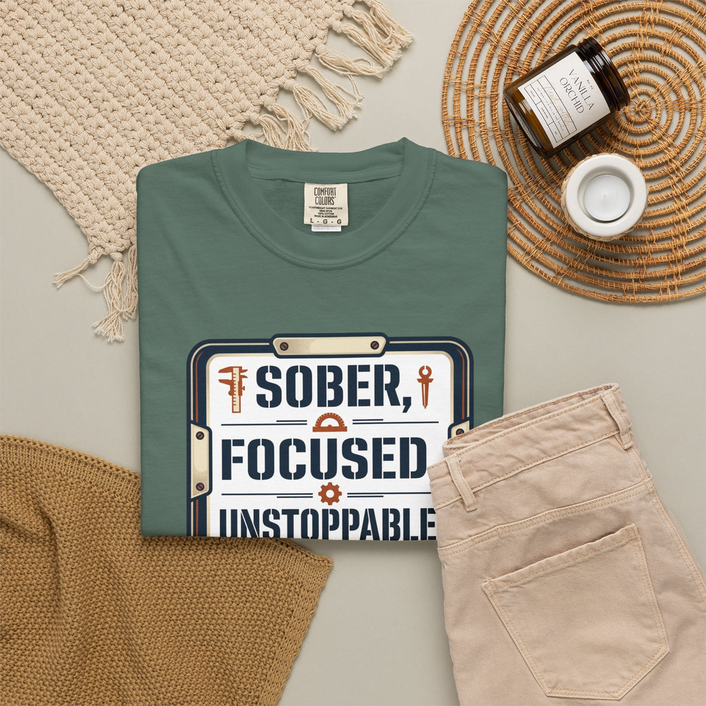 Sober Focused Unstoppable Graphic Tee – Relaxed Fit