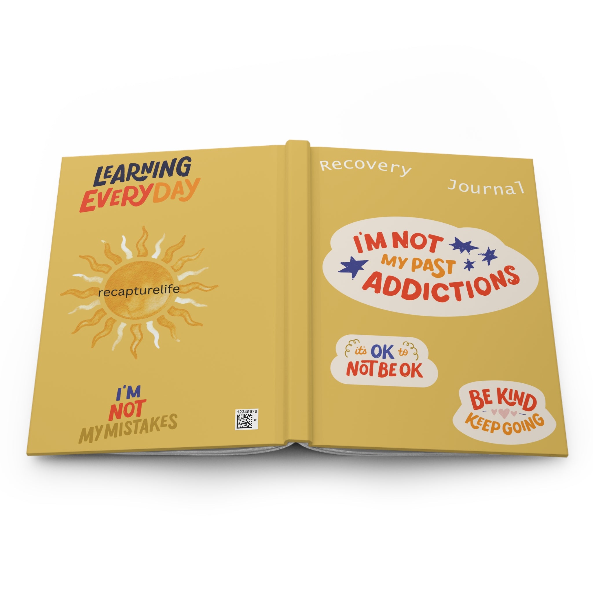 Hardcover Recovery Journal for Addiction Healing