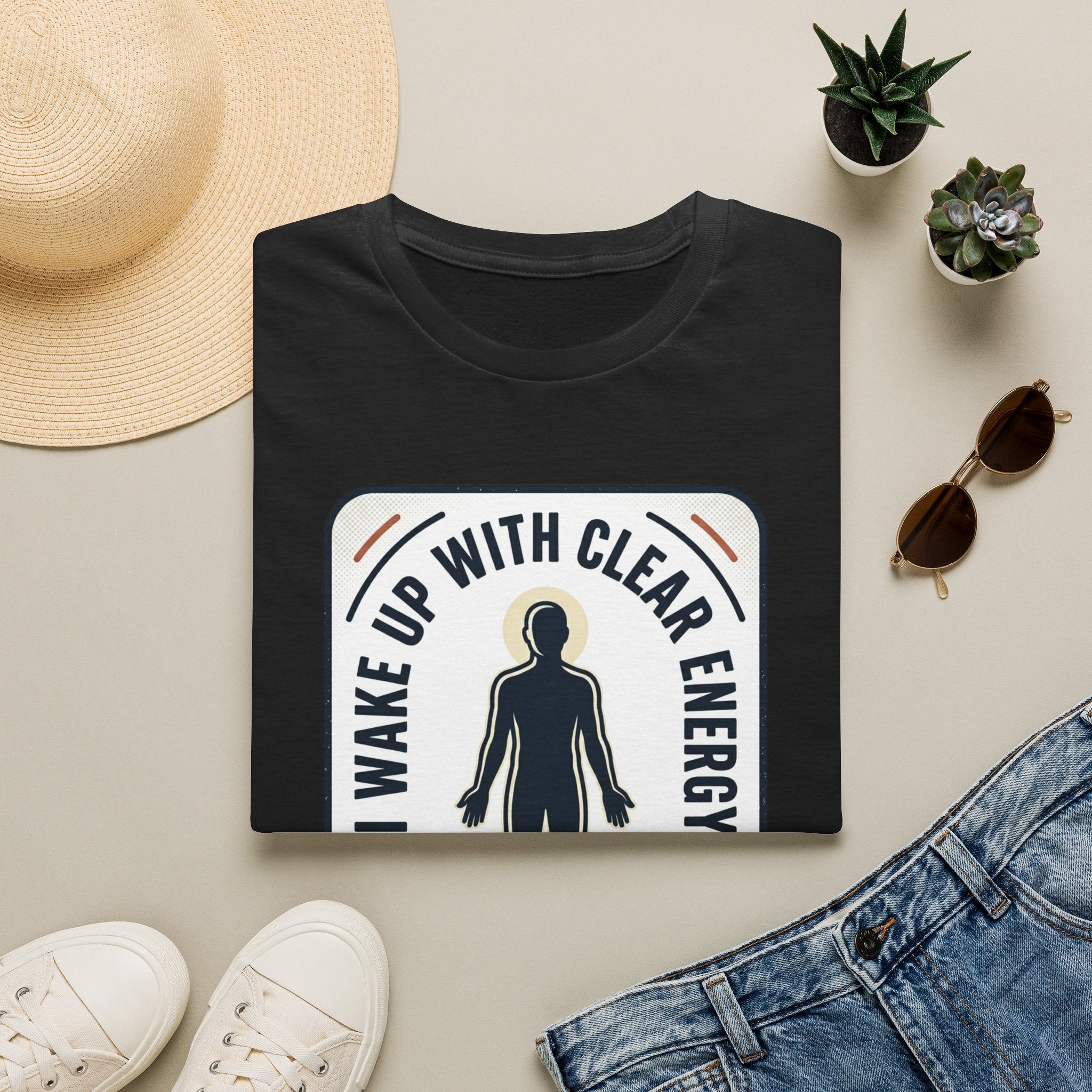 I Wake Up With Clear Energy Mindful Graphic T-Shirt