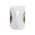 Vintage Lion Crest Ceramic Coffee Mug