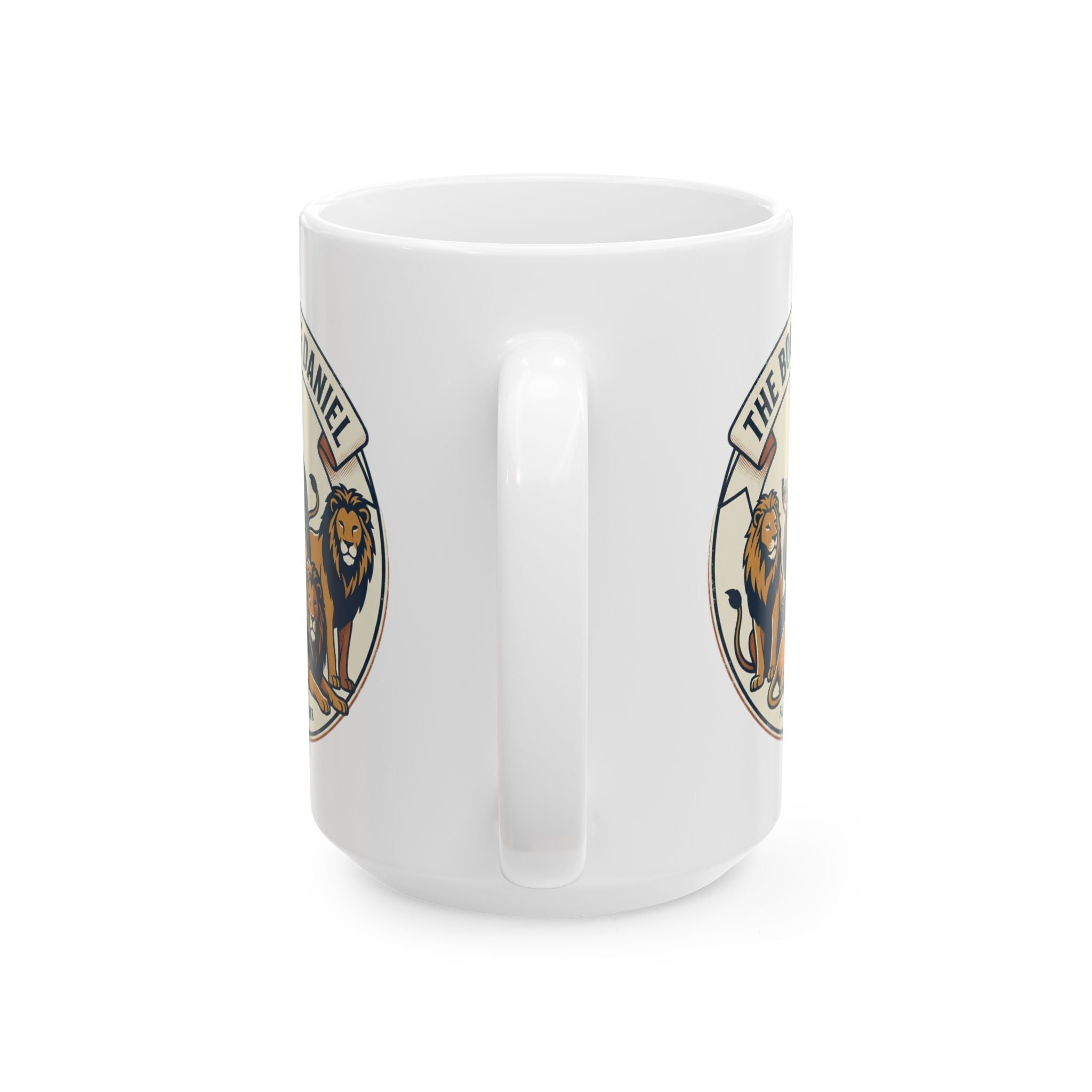 Vintage Lion Crest Ceramic Coffee Mug