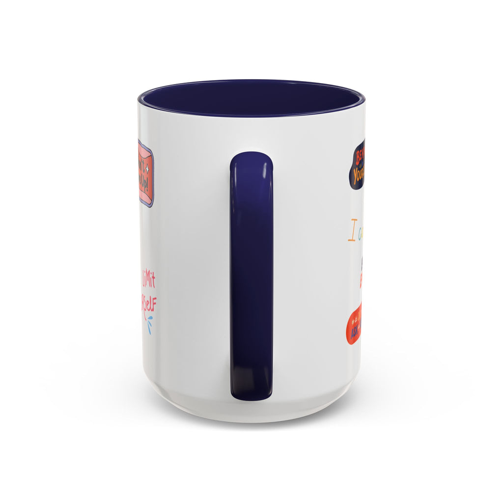 Motivational Sticker Collage Coffee Mug – Ceramic Accent