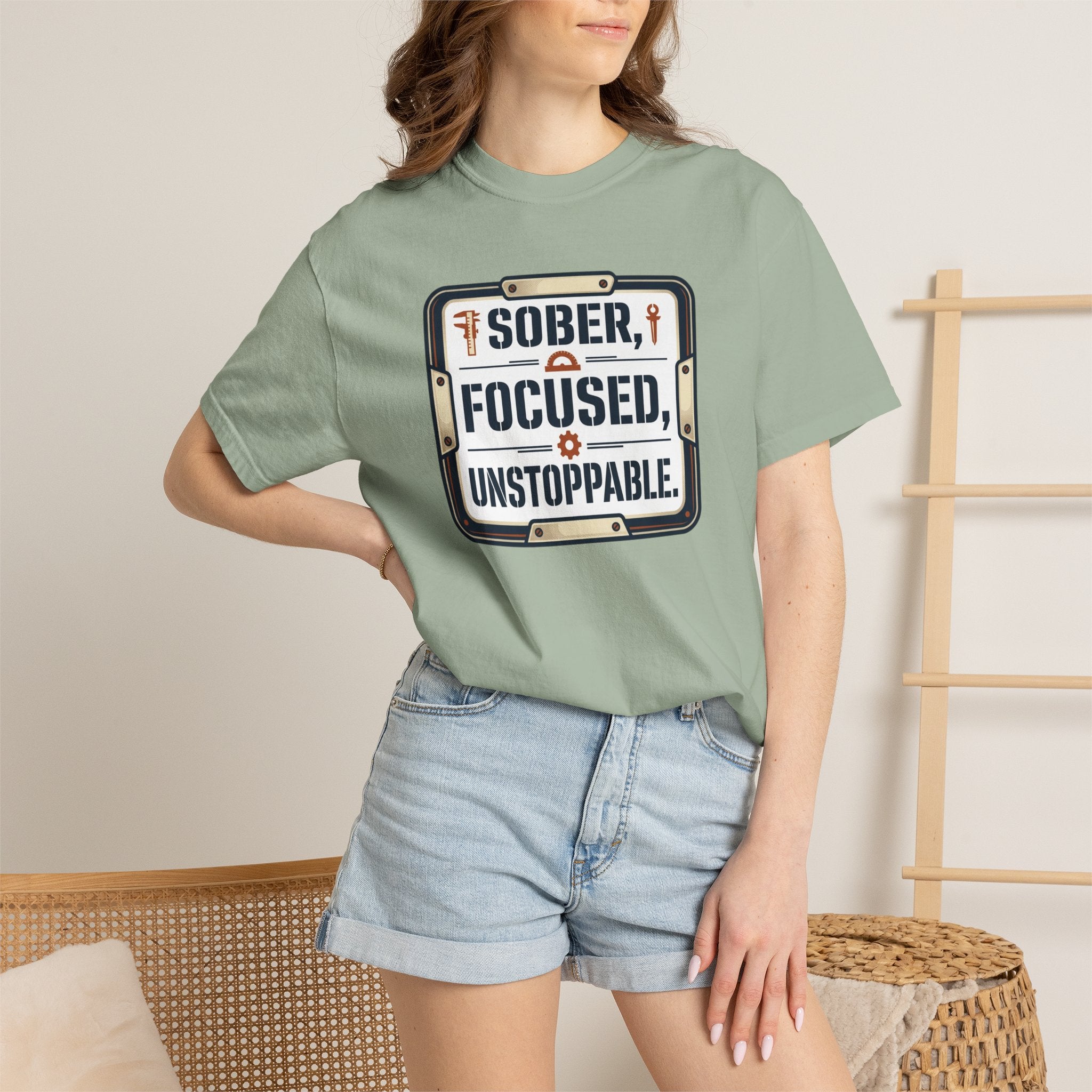Sober Focused Unstoppable Graphic Tee – Relaxed Fit