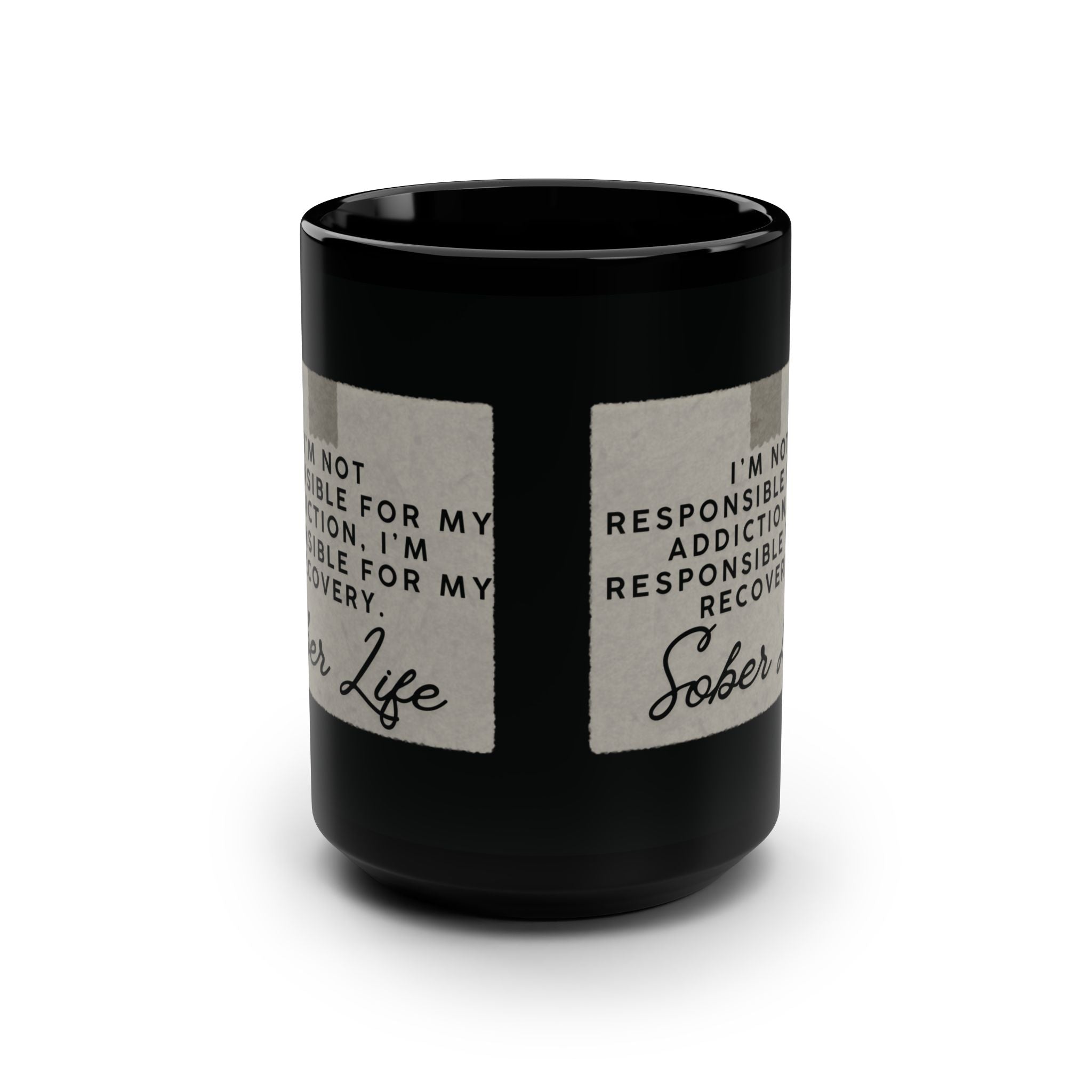 Sober Recovery Ceramic Mug – 15oz Inspirational Cup