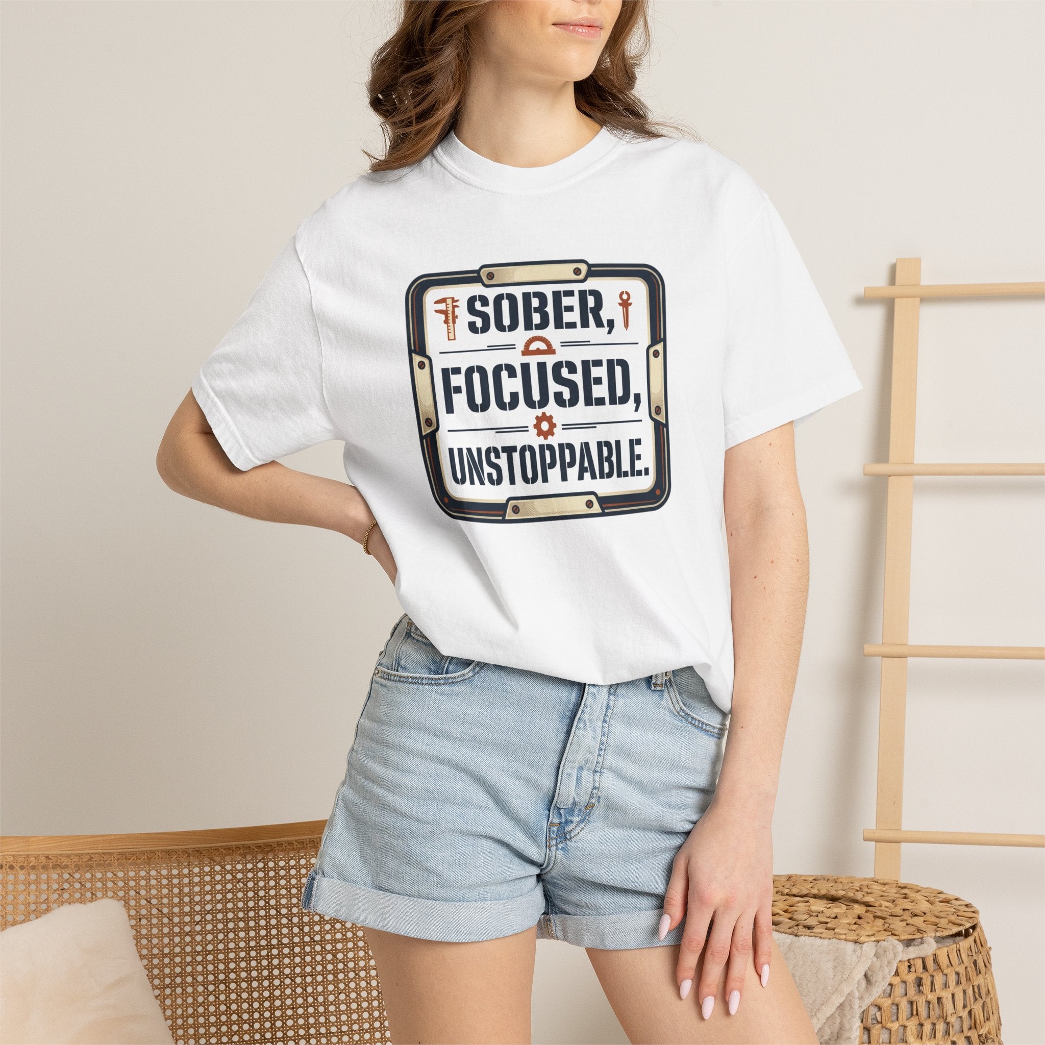 Sober Focused Unstoppable Graphic Tee – Relaxed Fit