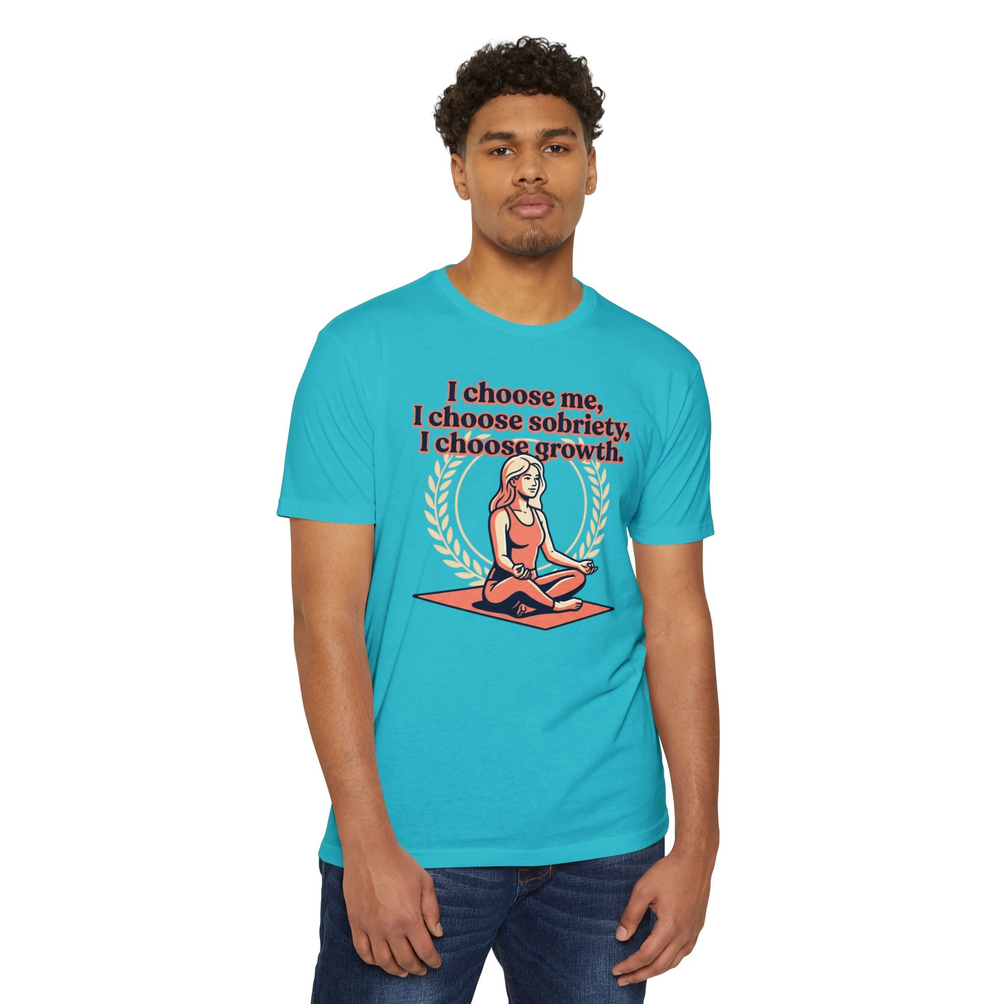 Sobriety And Self-Growth Yoga T-Shirt – Mindful Quote