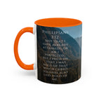 Philippians Bible Verse Mountain Mug – Ceramic Accent Cup