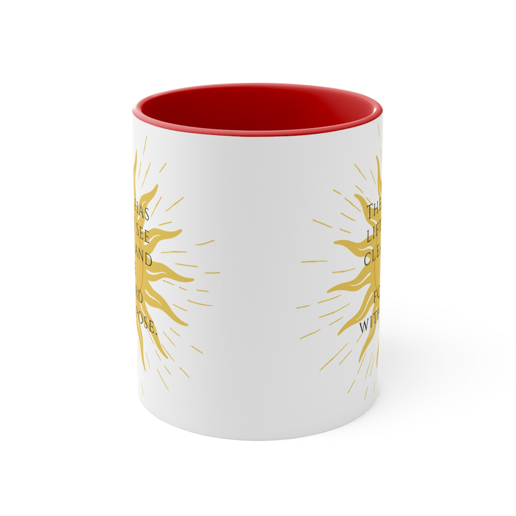 Sober Clarity Ceramic Accent Mug – Mindful Daily Reminder