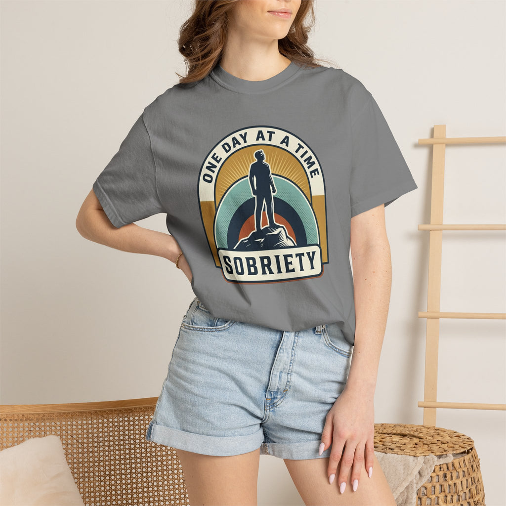 Living Sober Grateful Reminder Heavyweight T-Shirt
