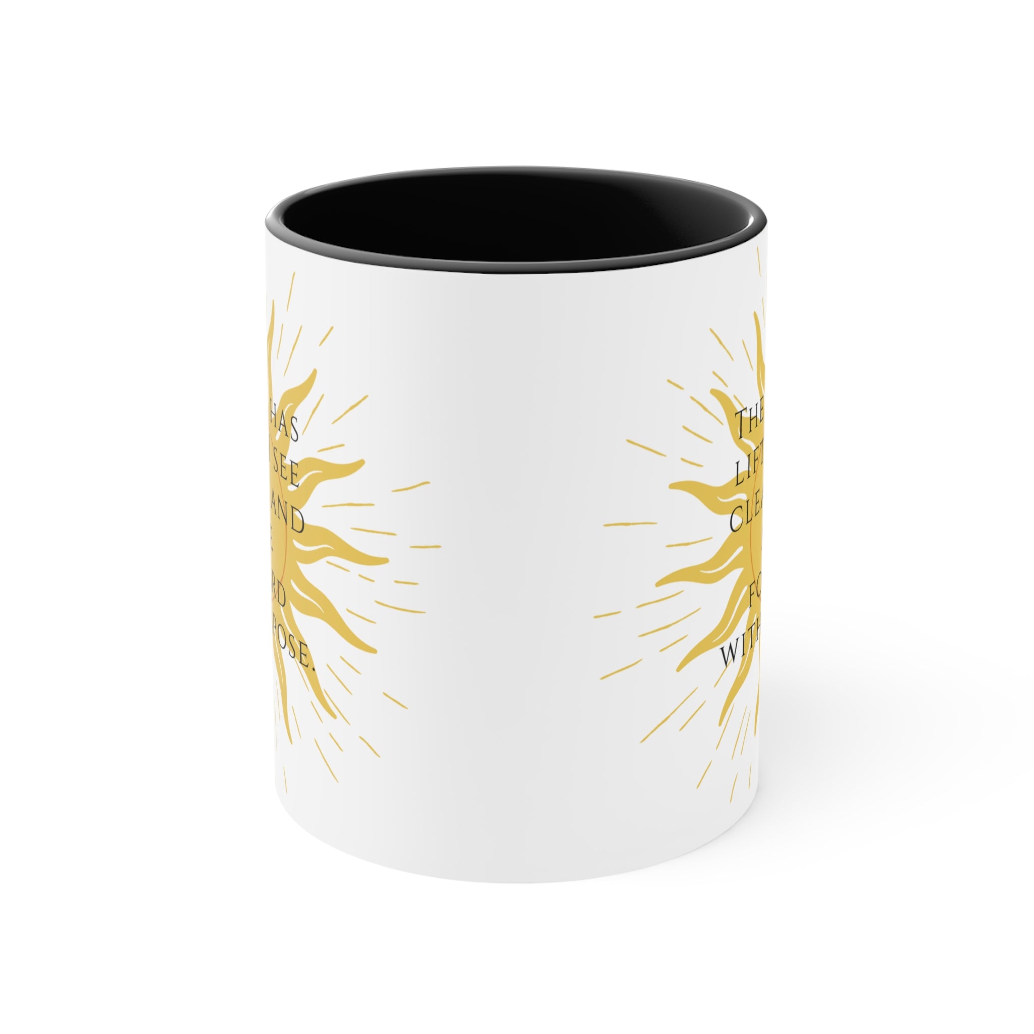 Sober Clarity Ceramic Accent Mug – Mindful Daily Reminder