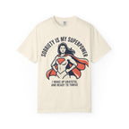 Sobriety Is My Superpower T-Shirt — Women's Recovery Hero Graphic Tee