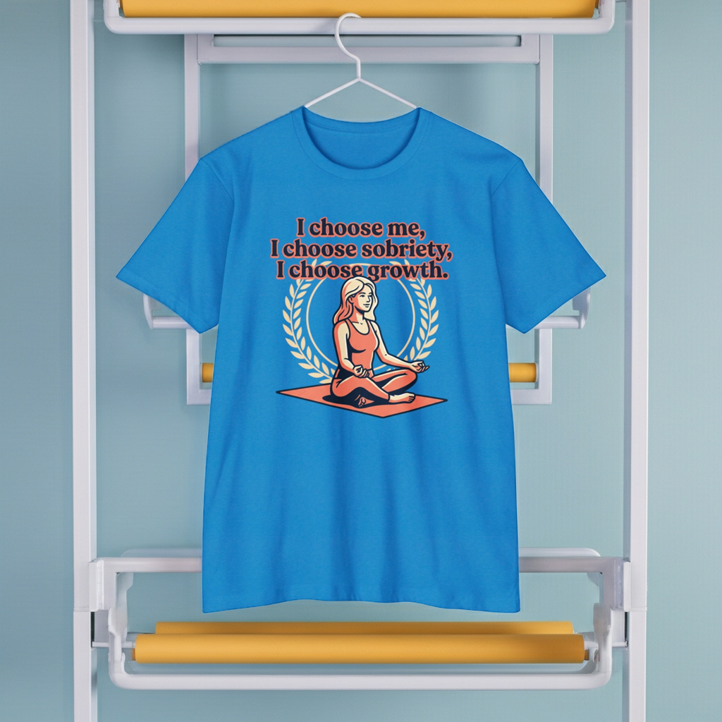 Sobriety And Self-Growth Yoga T-Shirt – Mindful Quote