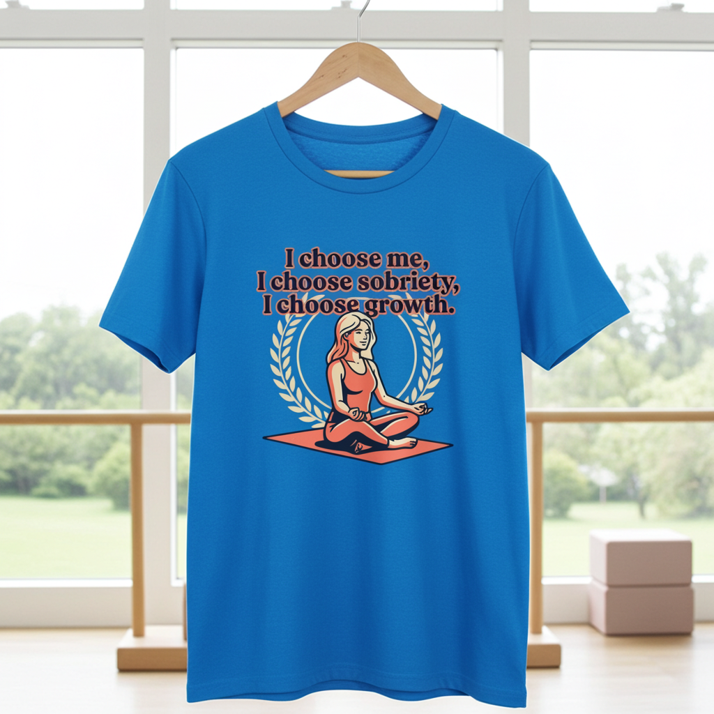 Sobriety And Self-Growth Yoga T-Shirt – Mindful Quote