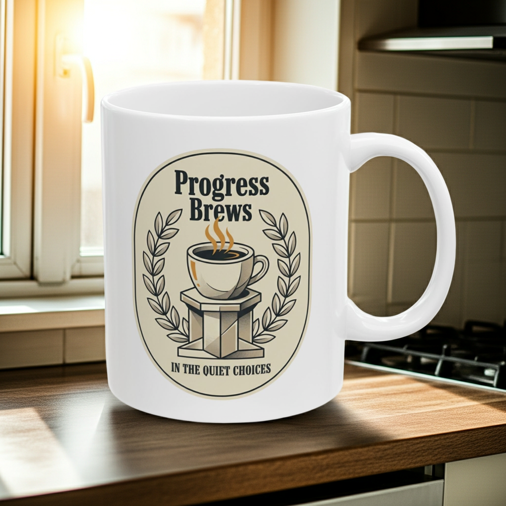 Ceramic Mug — "Stay Positive, Stay Consistent" Inspirational Quote