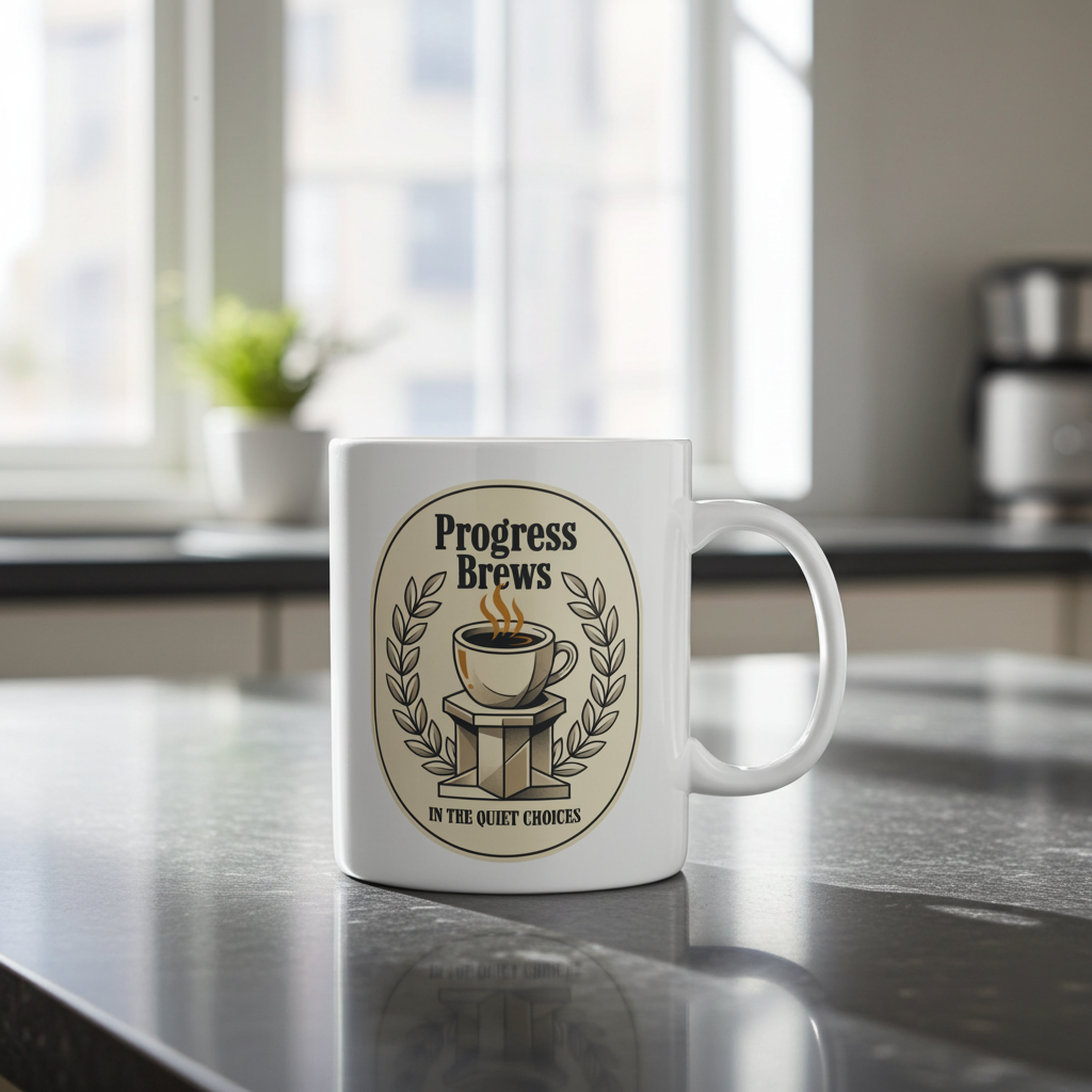 Ceramic Mug — "Stay Positive, Stay Consistent" Inspirational Quote